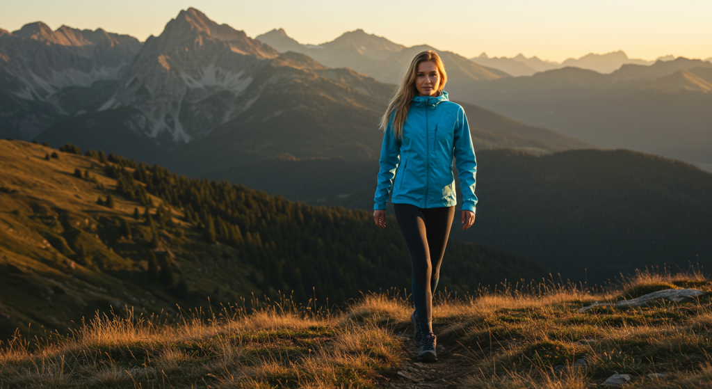 woman hiking
