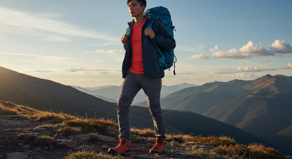 man hiking