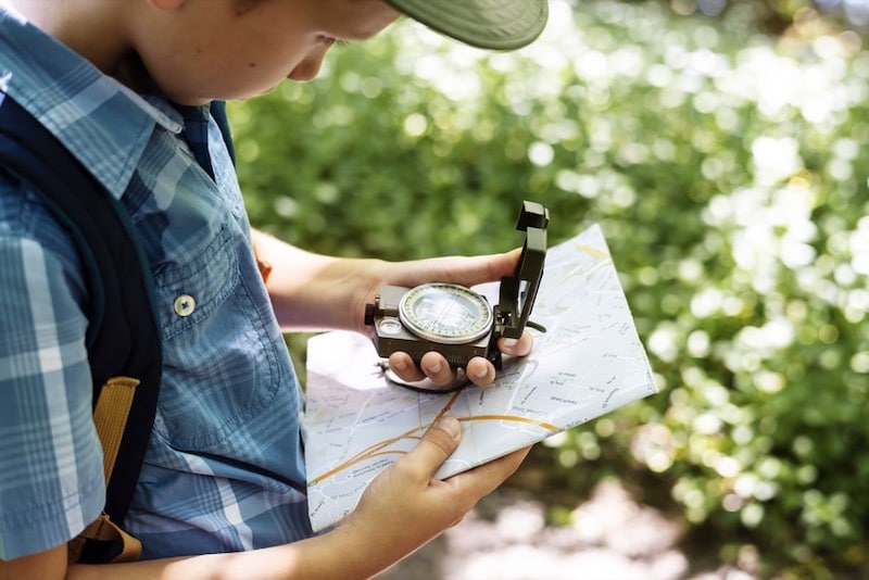 How to Orient a Map with a Compass